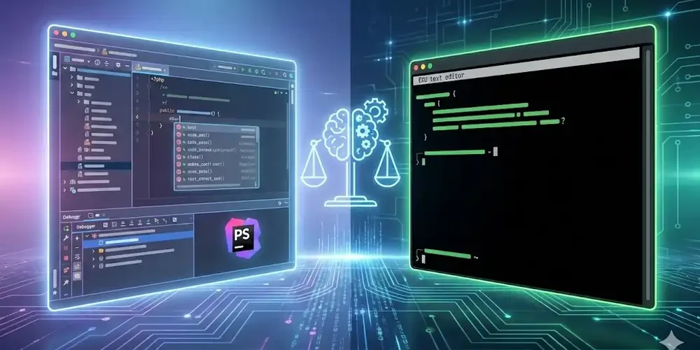 PhpStorm vs Minimal Editors