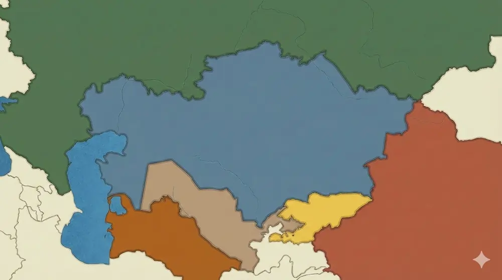 С какими странами граничит Казахстан