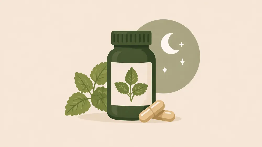 Lemon Balm Capsules for Racing Mind at Night