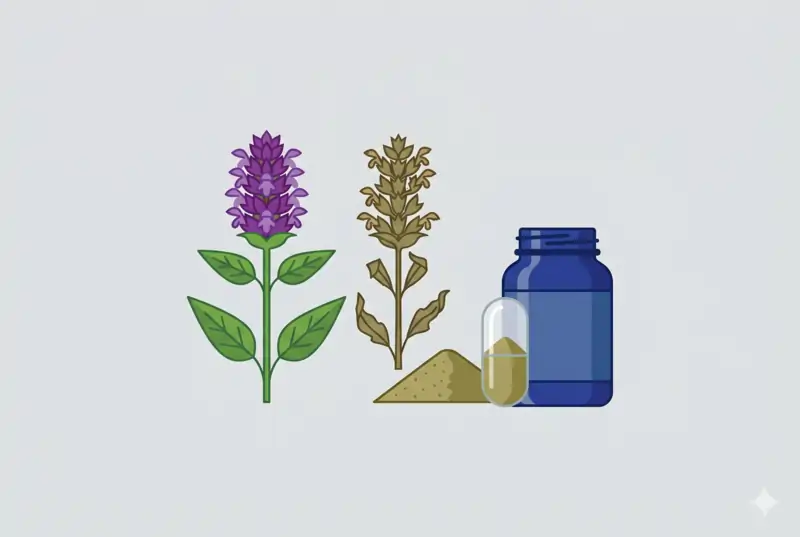 Dried Herb Mean in Self-Heal Capsules