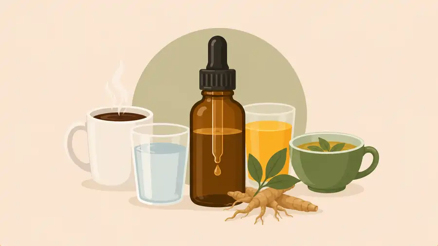 Ashwagandha Tincture in Coffee, Juice, or Water